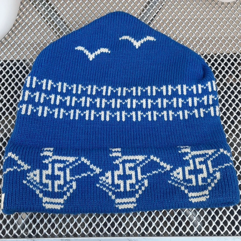 Vintage Moriarty Hat Ski Cap Knit Winter Beanie Hand knit Wool Unisex